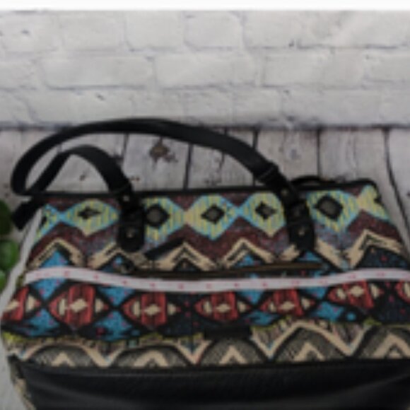 THE SAK Aztec / Bohemian Tote Shoulder Bag Purse - Picture 7 of 9